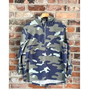 Aerie Cotton Camo Anorak Hoodie Jacket, S